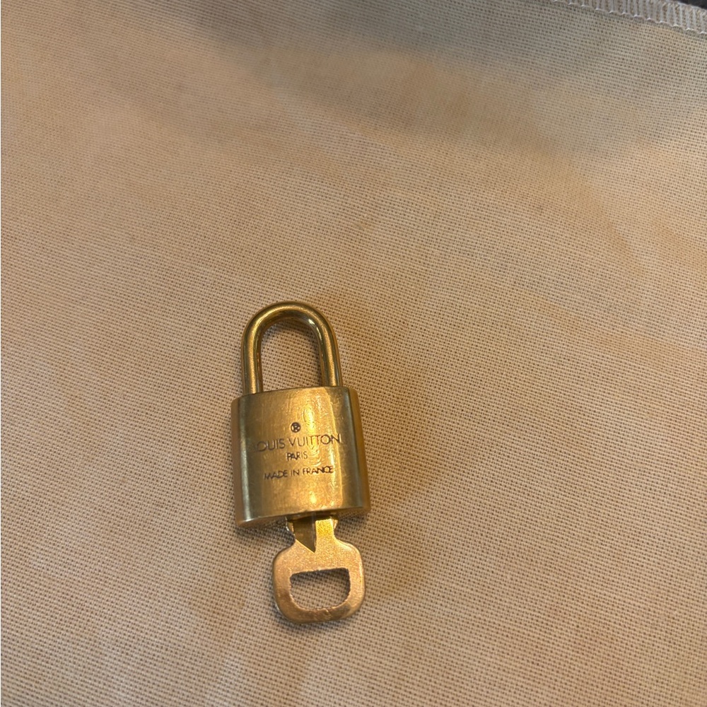 Louis Vuitton Gold-tone Padlock with Key - Picture 2 of 2